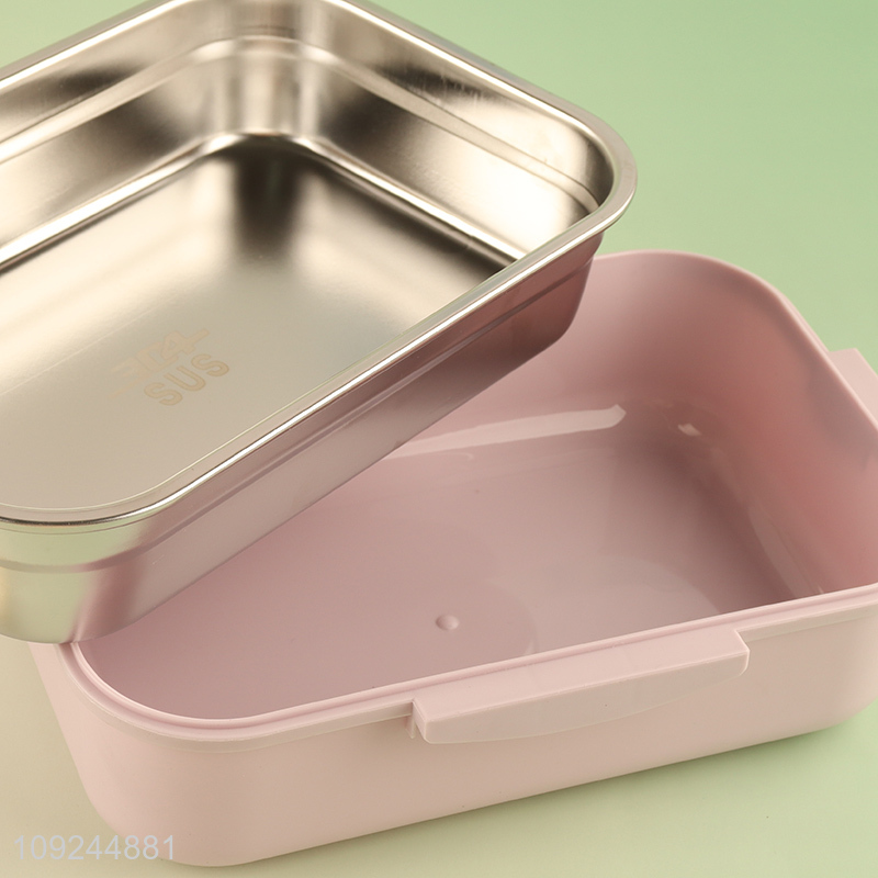 New Product Stainless Steel Lunch Box Leak Proof Divided Bento Lunch Box
