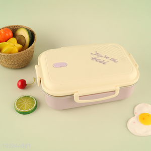New Product Stainless Steel Lunch Box Leak Proof Divided Bento Lunch Box