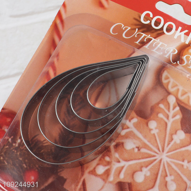 Popular products 5pcs baking tool stainless steel cookies mold cookies cutter