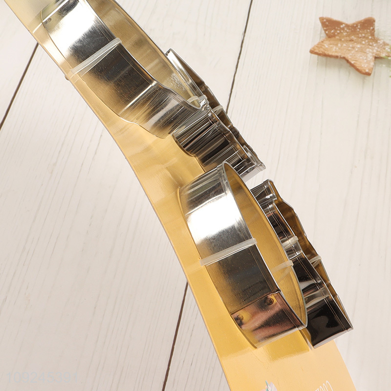 Top selling 4pcs stainless steel cookies mold cookies cutter for home kitchen