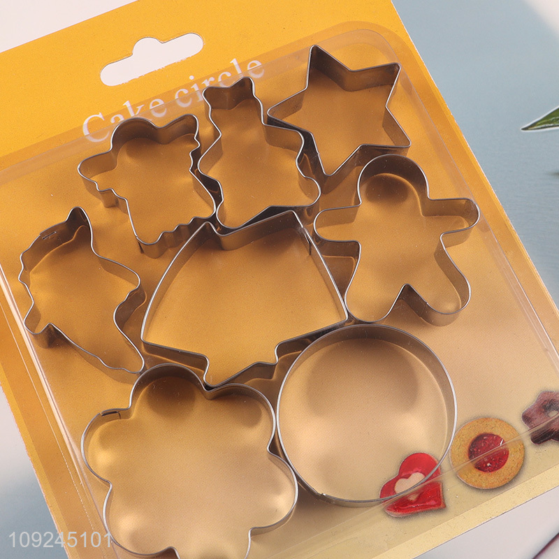 Good sale 9pcs stainless steel cookies mold cookies cutter for baking tool