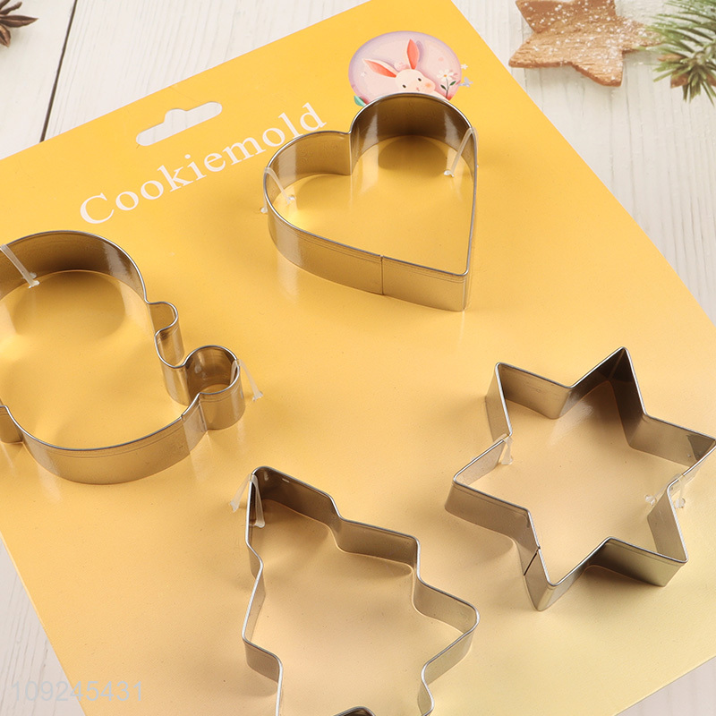 Best sale 4pcs stainless steel baking tool cookies mold cookies cutter set