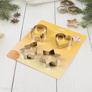 Best sale 4pcs stainless steel baking tool cookies mold cookies cutter set