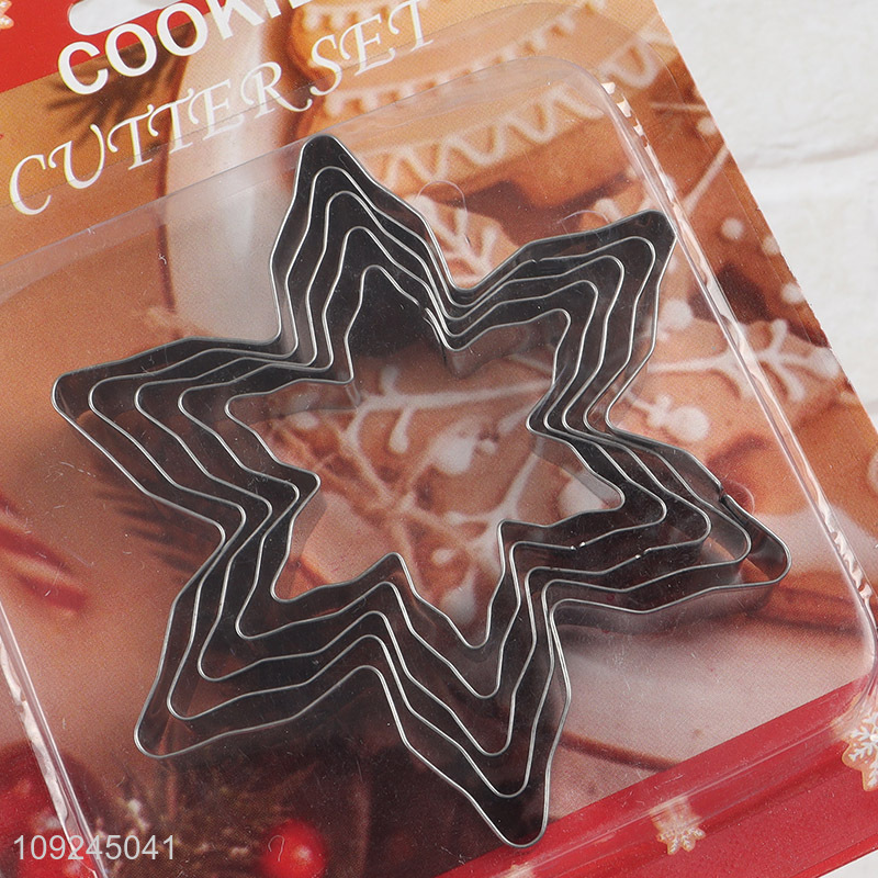 Hot selling snowflake shape stainless steel cookies mold cookies cutter