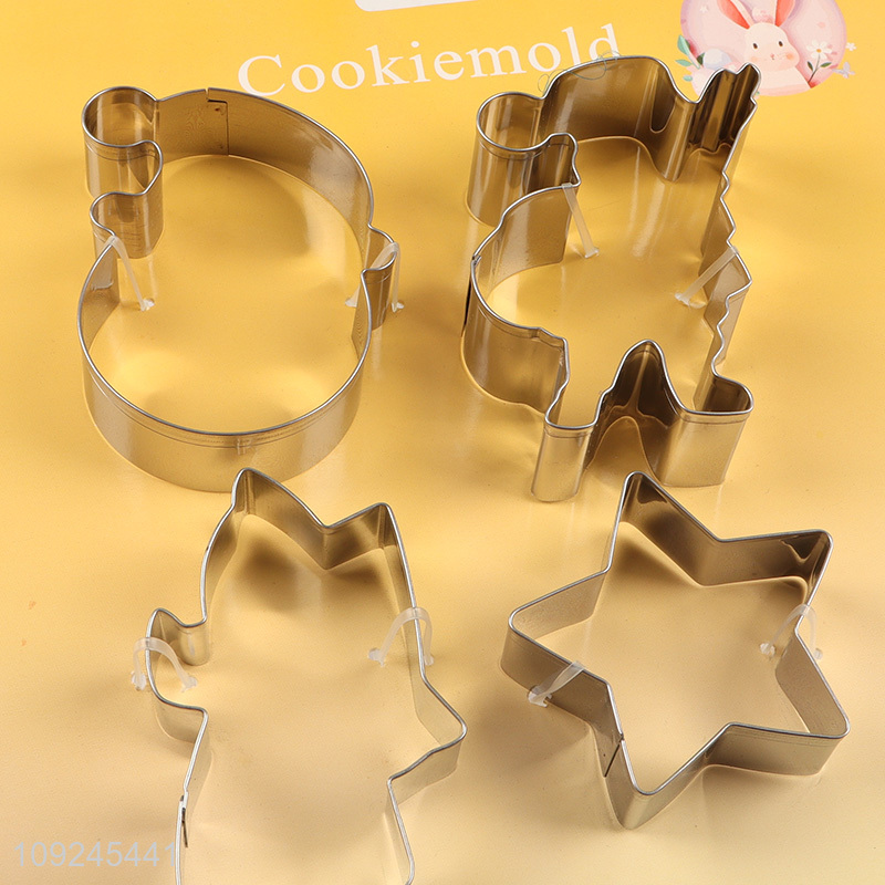 Yiwu market 4pcs home kitchen stainless steel cookies mold cookies cutter for sale