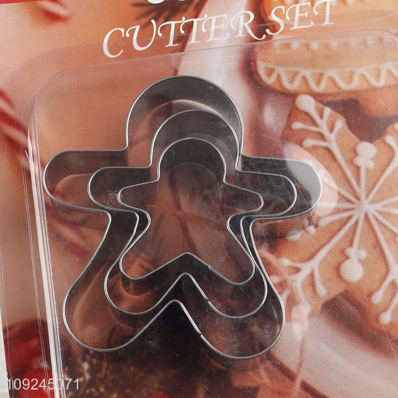 Most popular gingerbread man shape stainless steel cookies mold cookies cutter