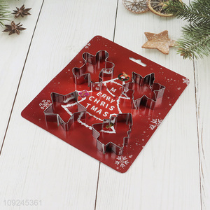 China wholesale 4pcs stainless steel cookies mold cookies cutter for baking tool