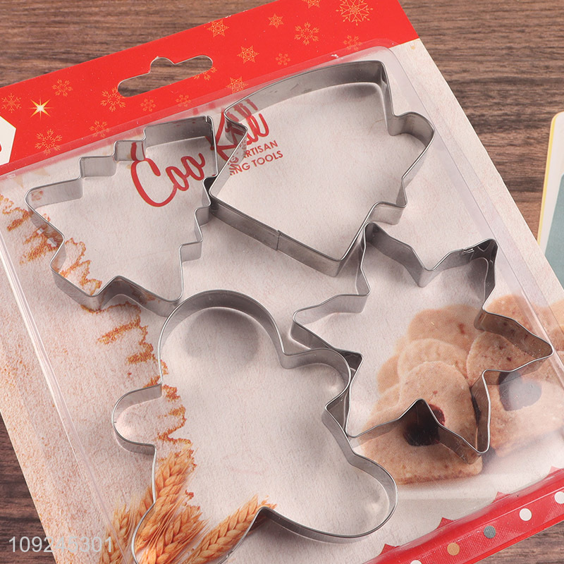 Best selling stainless steel 4pcs cookies mold cookies cutter set wholesale