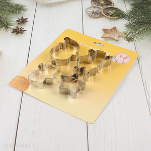 Yiwu market 4pcs home kitchen stainless steel cookies mold cookies cutter for sale