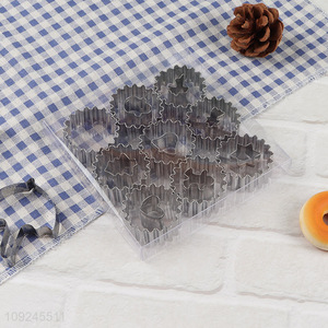 Top selling 9pcs stainless steel cookies mold cookies cutter set