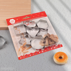 New style 8pcs stainless steel cookies mold cookies cutter for baking tool
