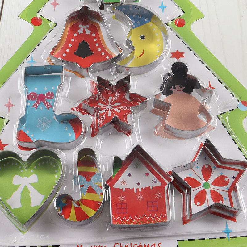 Online wholes 10pcs home kitchen stainless steel cookies mold cookies cutter