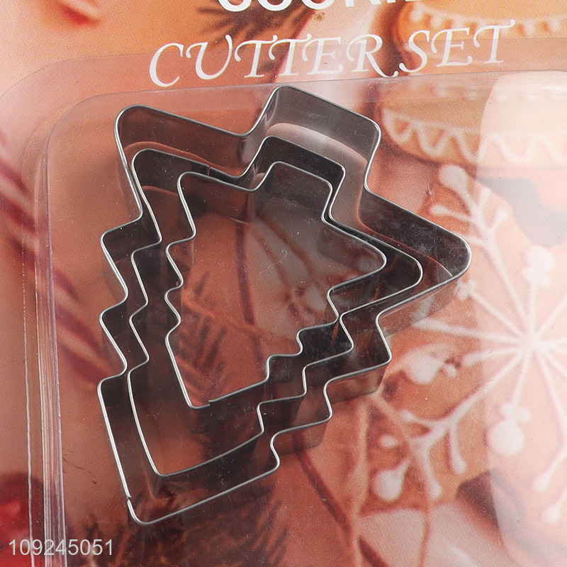 Low price christmas tree shape stainless steel cookies mold cookies cutter