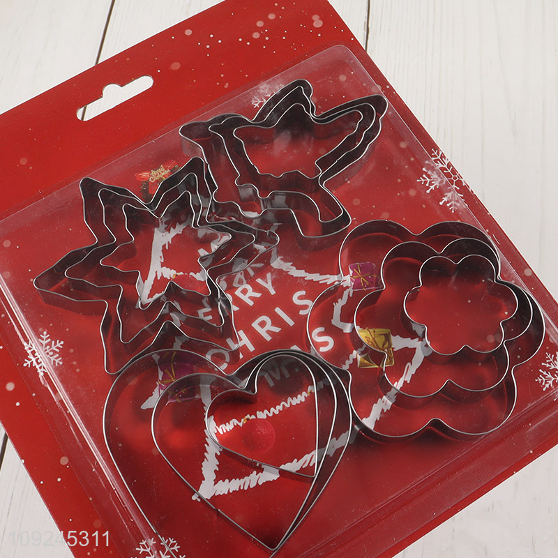 Top products 12pcs stainless steel cookies mold cookies cutter for sale