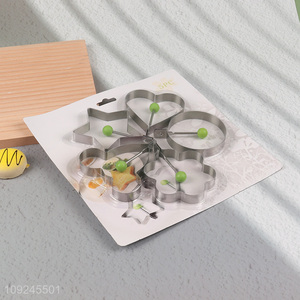 Best quality 5pcs stainless steel cookies mold cookies cutter for baking tool