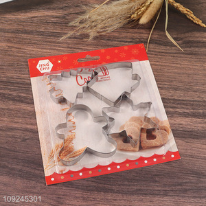 Best selling stainless steel 4pcs cookies mold cookies cutter set wholesale