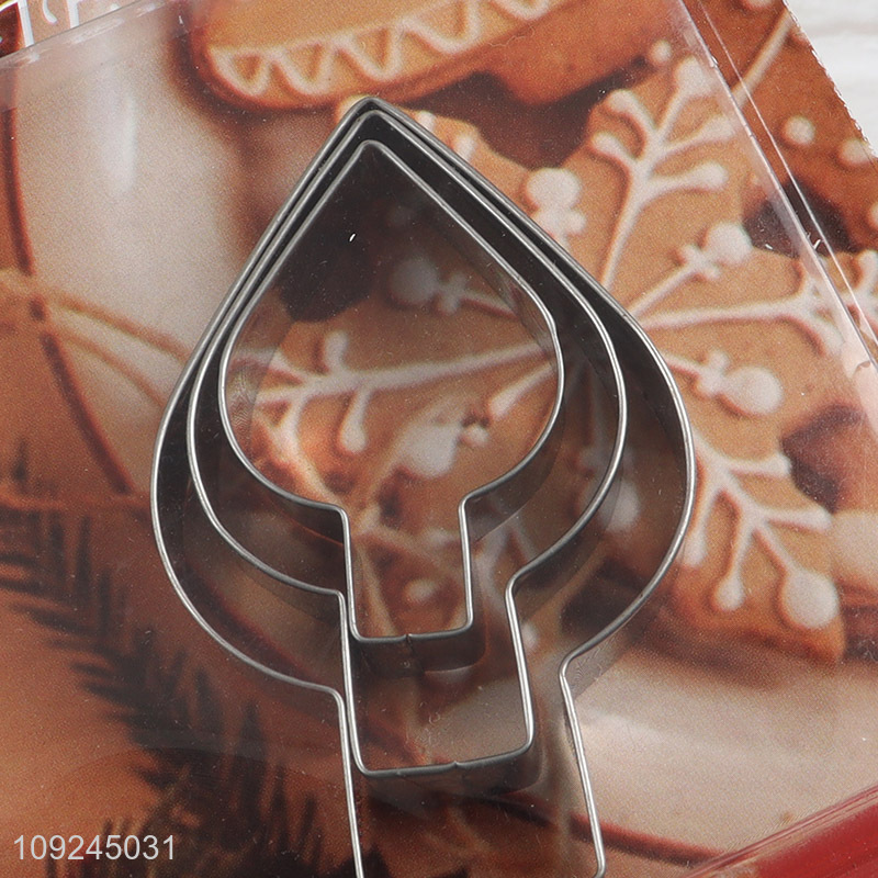 Yiwu market 3pcs stainless steel cookies mold cookies cutter for home kitchen