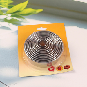 Hot products 11pcs stainless steel cookies cutter cake mold for baking tool