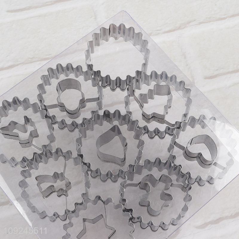 Top selling 9pcs stainless steel cookies mold cookies cutter set