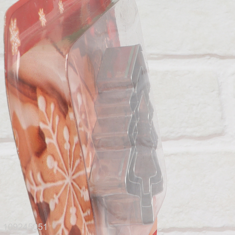 Low price christmas tree shape stainless steel cookies mold cookies cutter