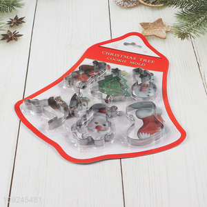 Good sale christmas tree stainless steel cookies mold cookies cutter set