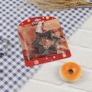 Top products 5pcs star shape stainless steel cookies mold cookies cutter set