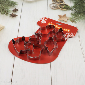 Low price 6pcs baking tool stainless steel cookies mold cookies cutter