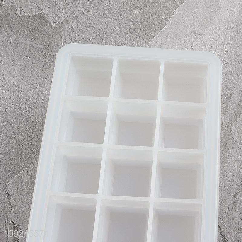 Hot selling silicone ice cube mold ice cube tray with lid
