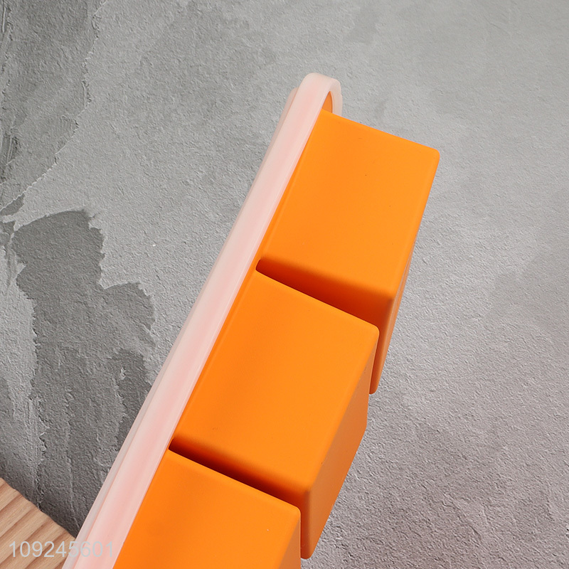 Yiwu market rectangle silicone ice cube mold ice cube tray with lid