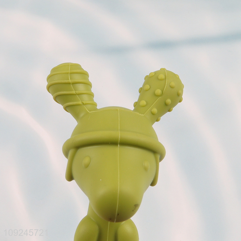 Good quality cartoon non-toxic silicone baby teething toys for sale