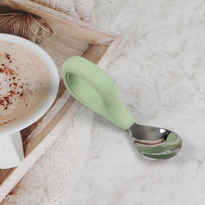 Most popular stainless steel tableware spoon with silicone handle