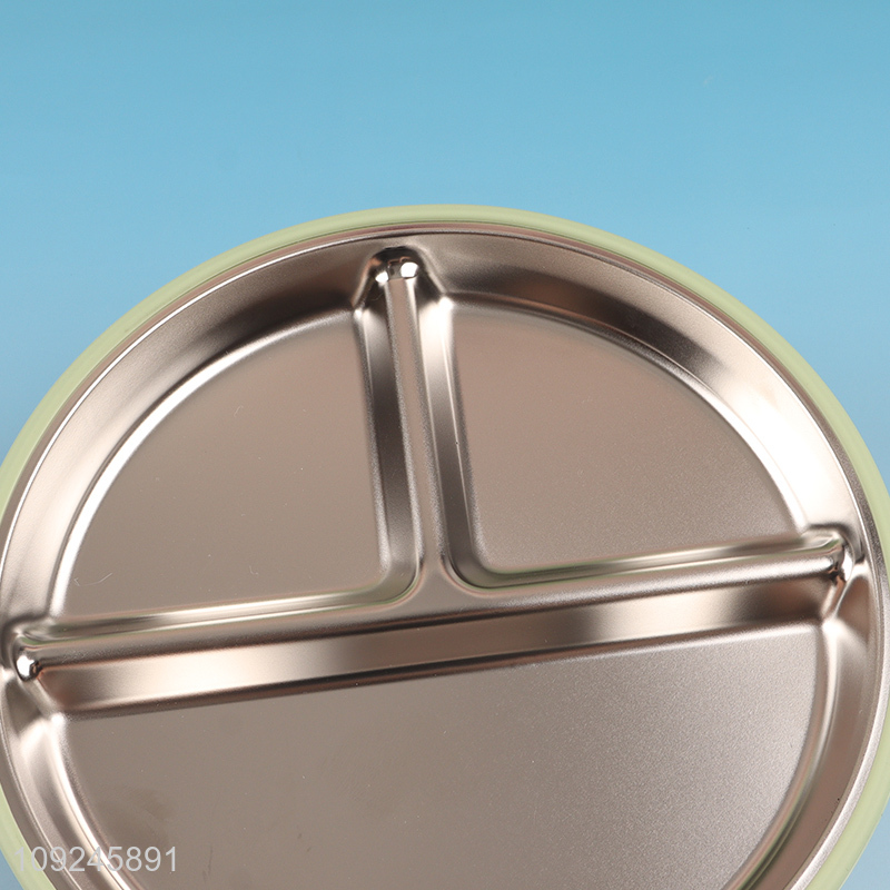 Hot selling round stainless steel tableware plate dinnerware plate wholesale