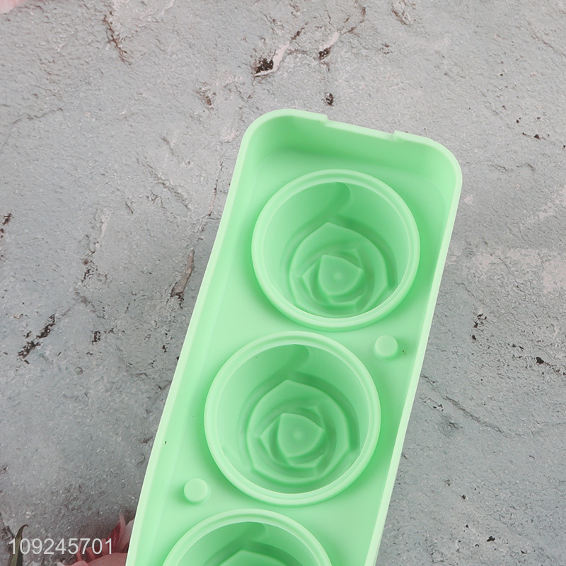 Online wholesale rose flower shape silicone ice ball mold