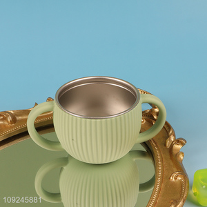 Low price stainless steel tableware bowl dinnerware bowl with handle