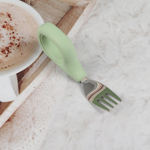 Good selling stainless steel tableware fork with silicone handle