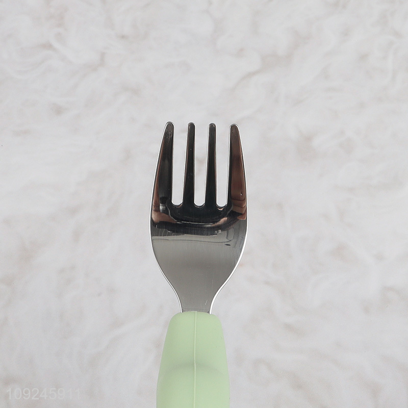 Good selling stainless steel tableware fork with silicone handle