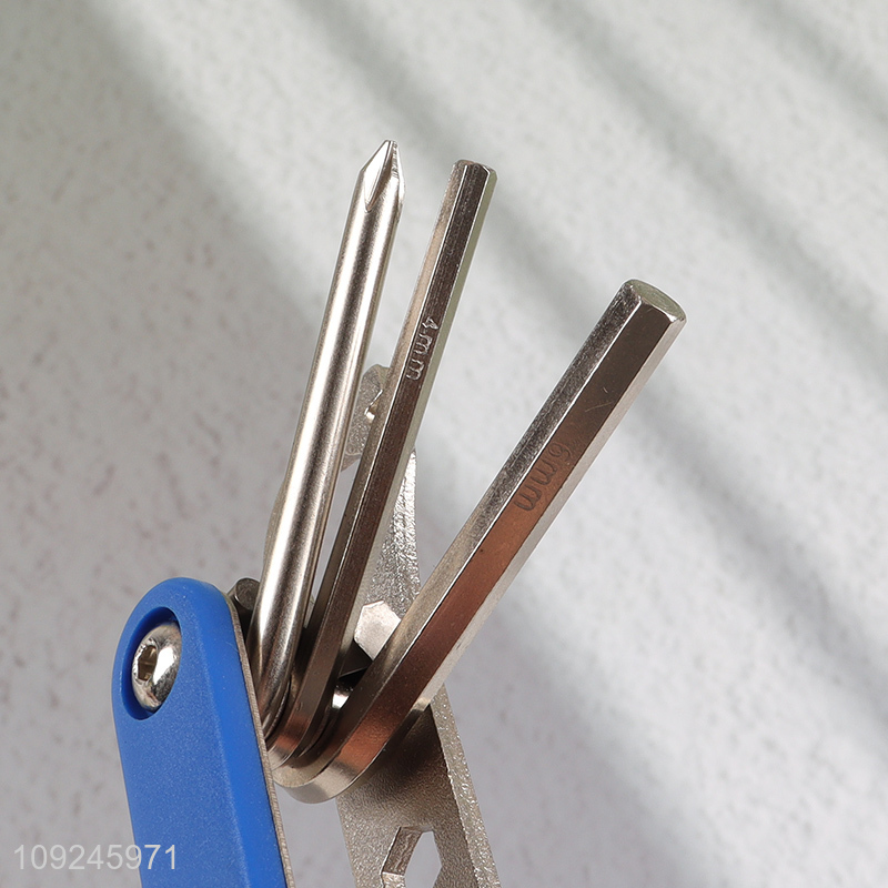 Top selling portable folding multifunction moutain bike repair tool kit