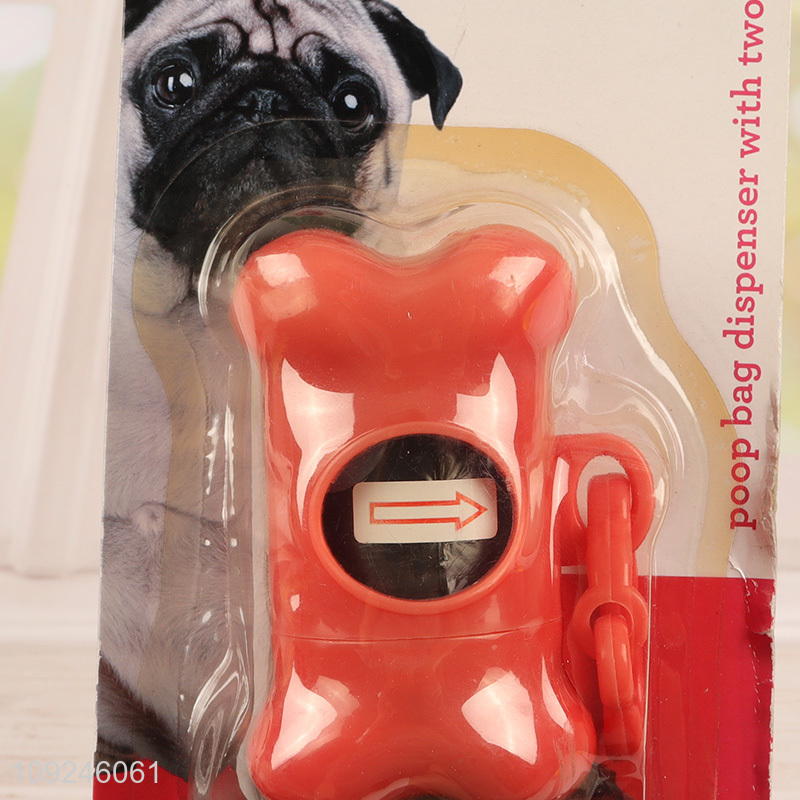 Yiwu market pet dog waste bag holder dispenser pet poop bag set