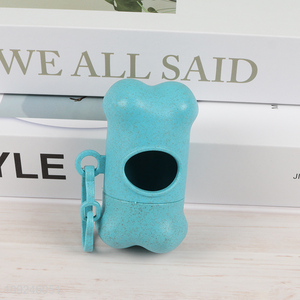 Top quality bone shape pet dog waste bag holder dispenser waste bag case