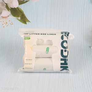 China supplier disposable leak-proof drawstring cat litter box liner pet poop bag