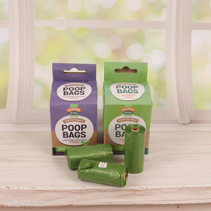 Top quality portable lavender scented strong degradable pet poop bag
