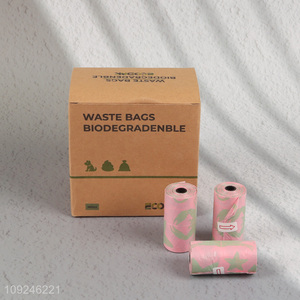Online wholesale disposable portable degradable pet poop bag set
