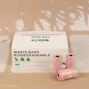 Popular products portable disposable degradable pet poop bag set