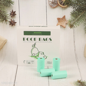 Hot items 18rolls disposable portable degradable pet poop bag