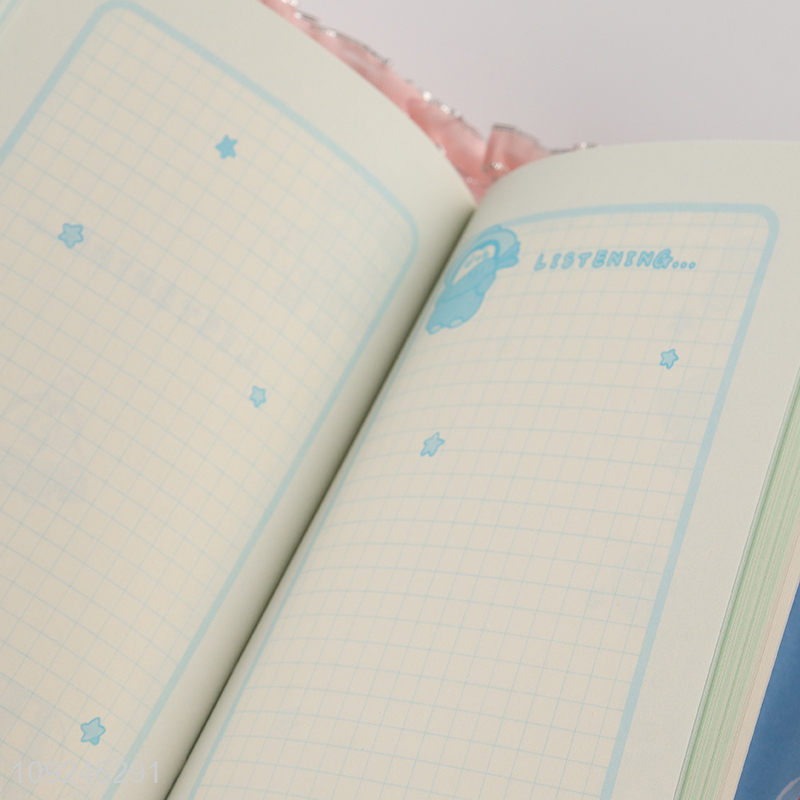 Factory Price 224 Pages Cute Lined Journal Notebook for Girls Writing