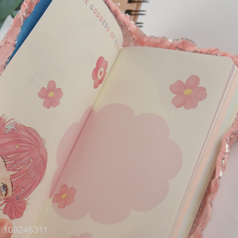 Factory Supply 224 Pages Cute Lined Journal Notebook for Girls Writing