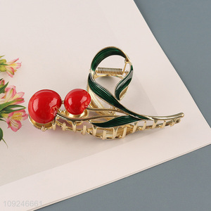 Factory Price Metal Cherry Hair Claw Clips for Thin & Thick Hair