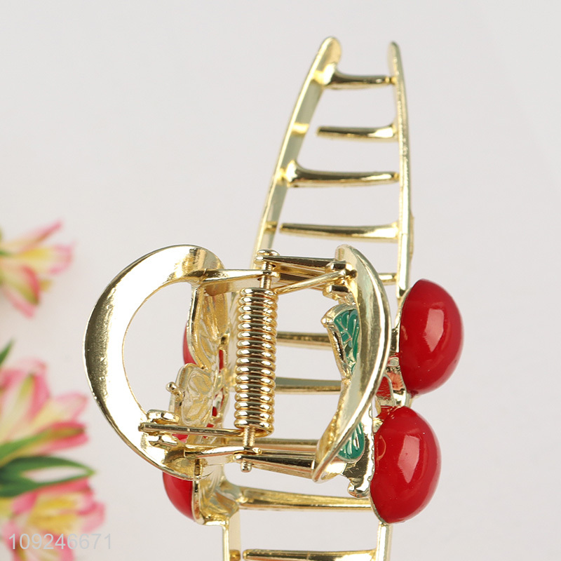 China Imports Metal Cherry Claw Clips Non-Slip Hair Claw Clips