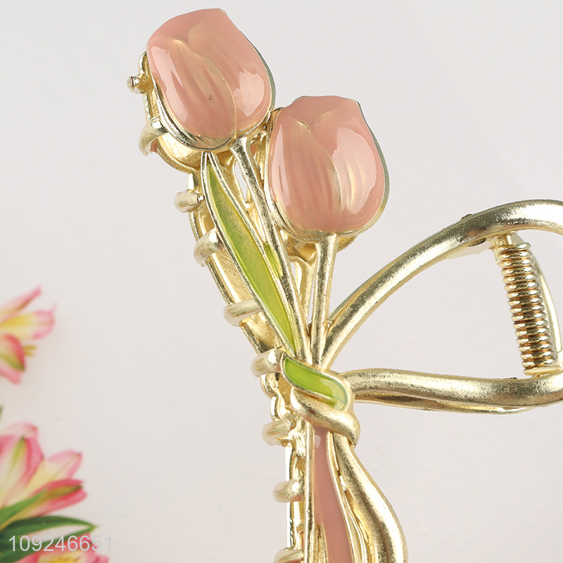 New Product Metal Flower Claw Clips Metal Hair Jaw Clips for Women