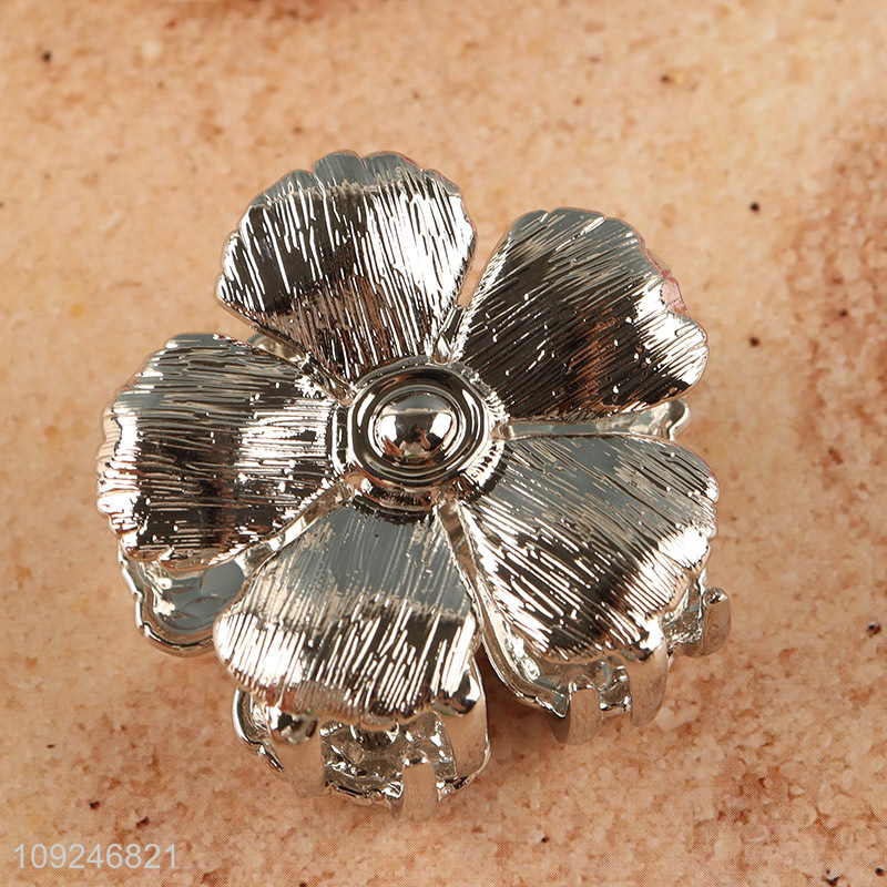 New Product Small Flower Hair Claw Clips Non-Slip Metal Hair Clamps